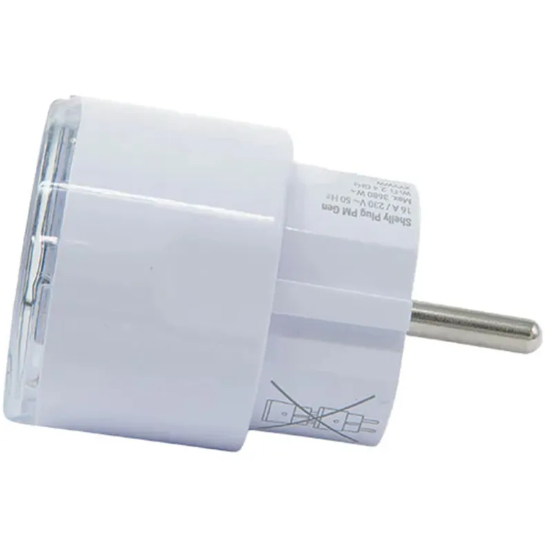 Shelly Plug PM Gen3 Matter 13A smart socket, white